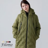 Filomoシームレスダウンコートダウン80%カーキ