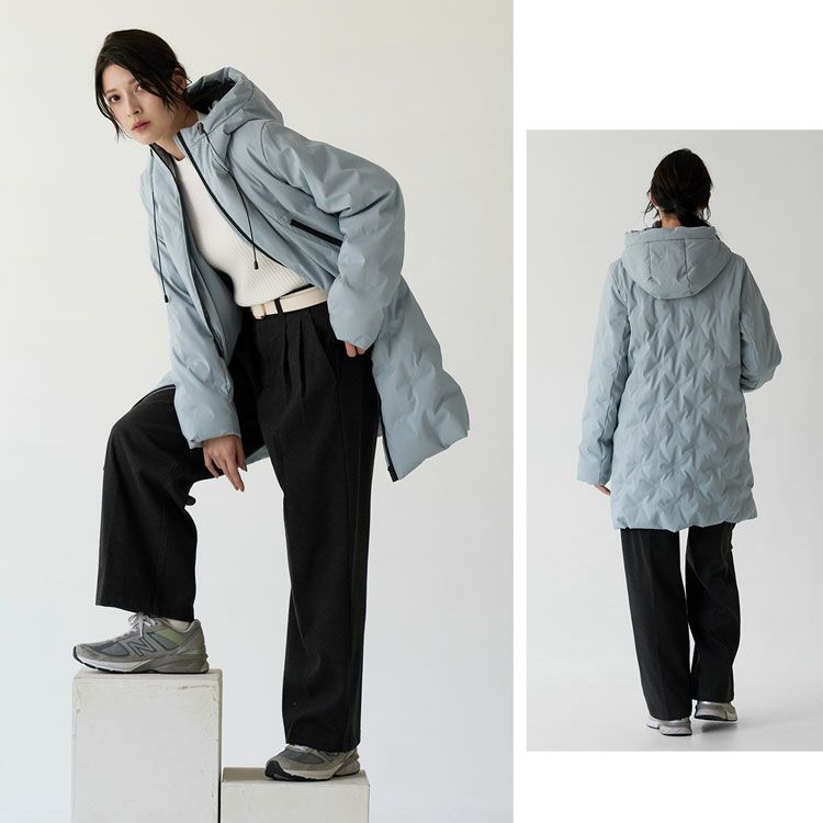 Filomoシームレスダウンコートダウン80%ミストブルー
