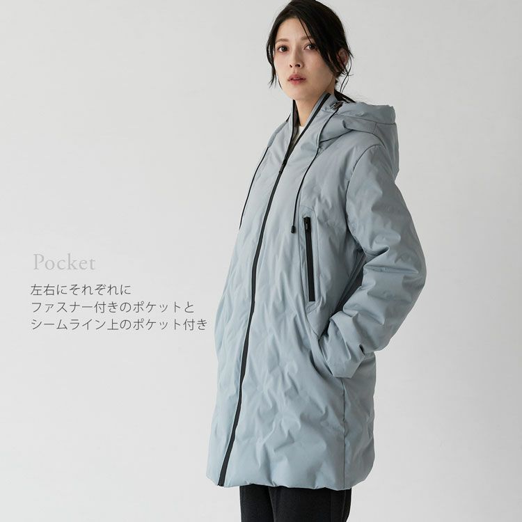 Filomoシームレスダウンコートダウン80%ミストブルー