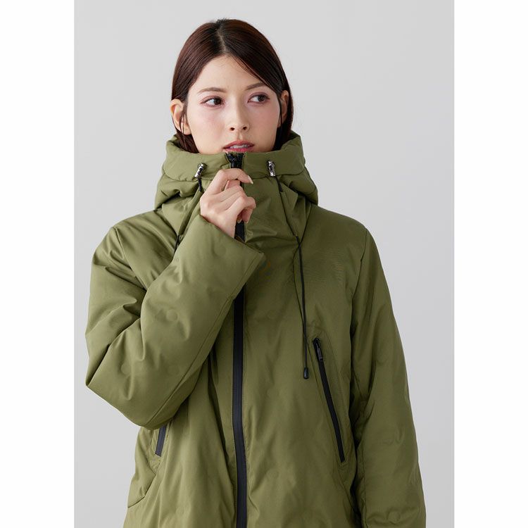 Filomoシームレスダウンコートダウン80%カーキ