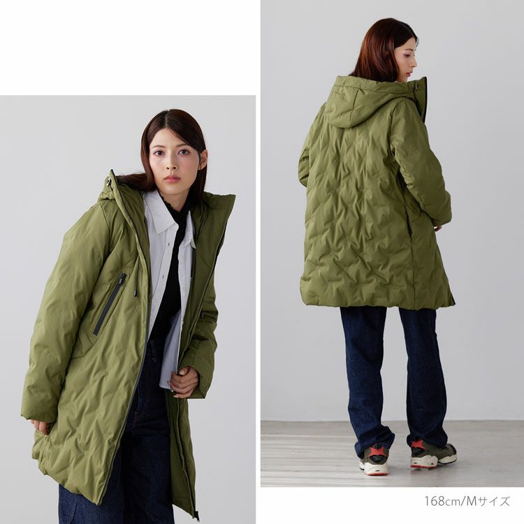 Filomoシームレスダウンコートダウン80%カーキ