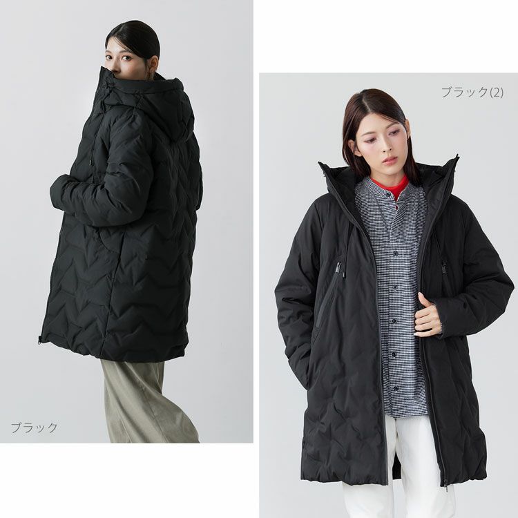 Filomoシームレスダウンコートダウン80%ブラック