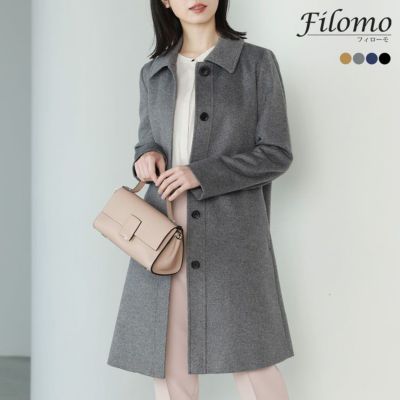 カシミヤブレンドウールステンカラーコート