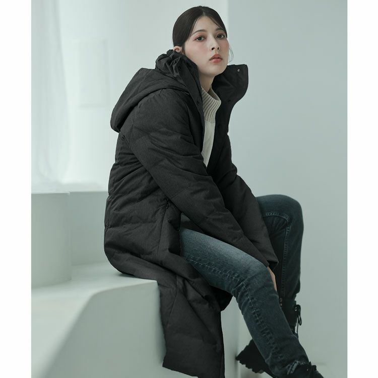 Filomoダウンコートレディースロングダウン90%フード付き