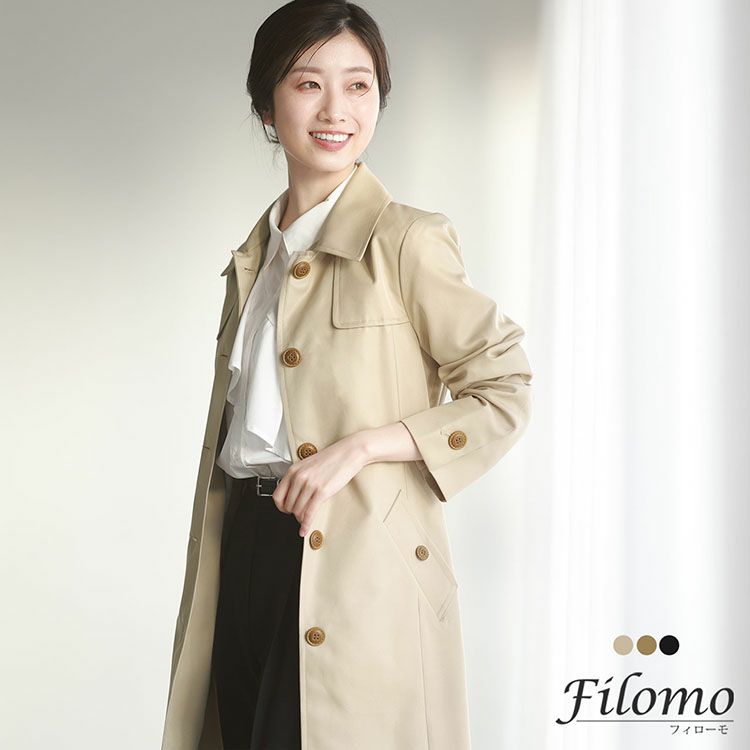 トレンチコート レディース シングル Filomo 7号/9号/11号/13号 大きい 