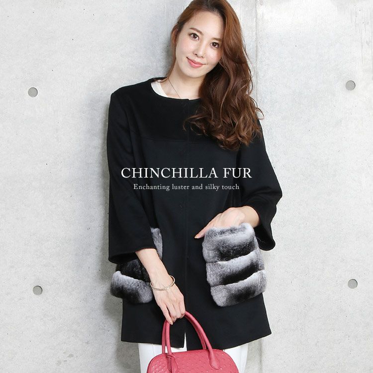 Filomo loro piana生地 カシミヤブレンド ウール ノーカラーコート