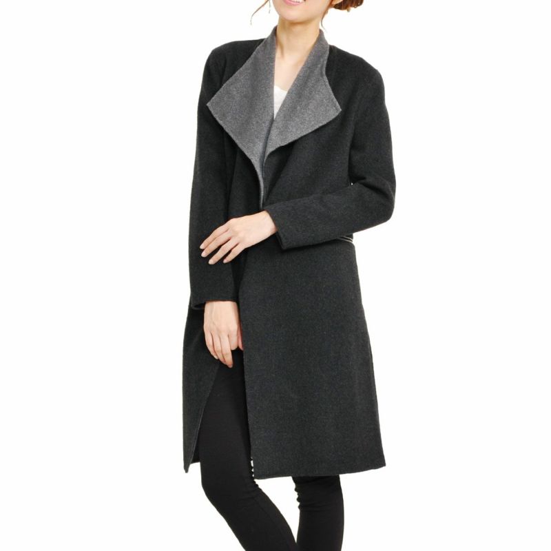 Filomo ウール カシミヤ ラップ ロングコート Filomo ウール カシミヤ ラップ ロングコート