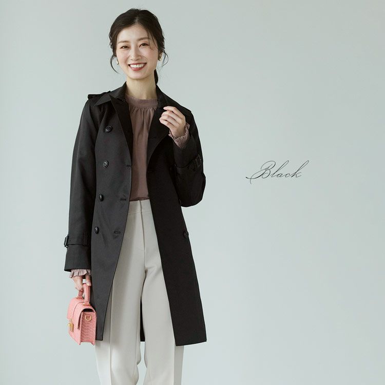 ラクなのにキレイなブラックトレンチコート