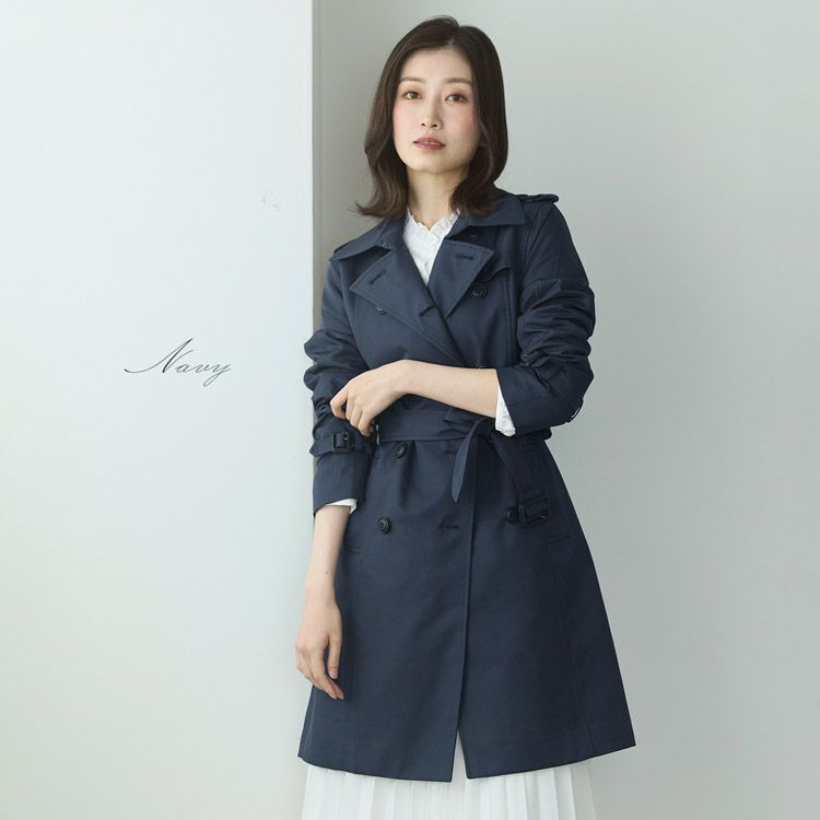 ラクなのにキレイなネイビートレンチコート