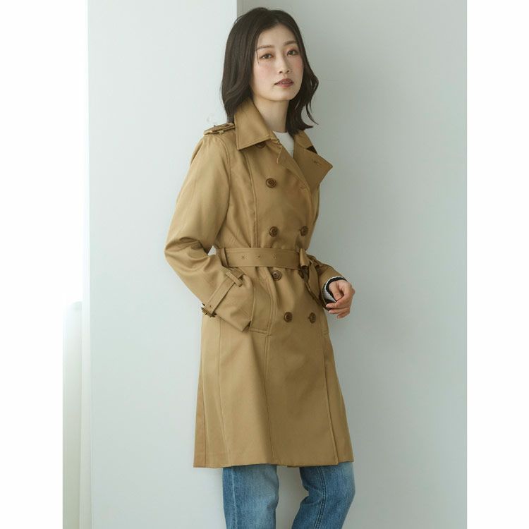 ラクなのにキレイなベージュトレンチコート