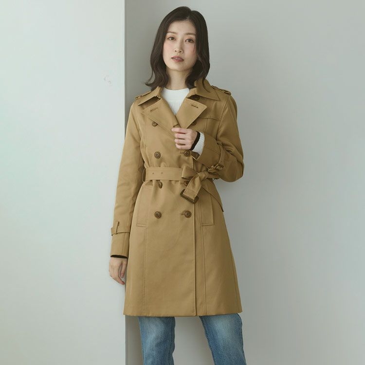 ラクなのにキレイなベージュトレンチコート