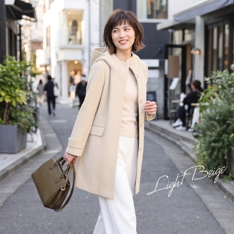 Filomo フード付きコート ウール カシミヤ&ウール レディース 6F