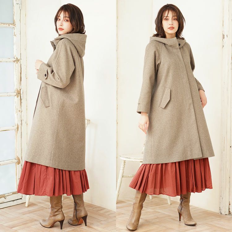 ZARA フード付きコート