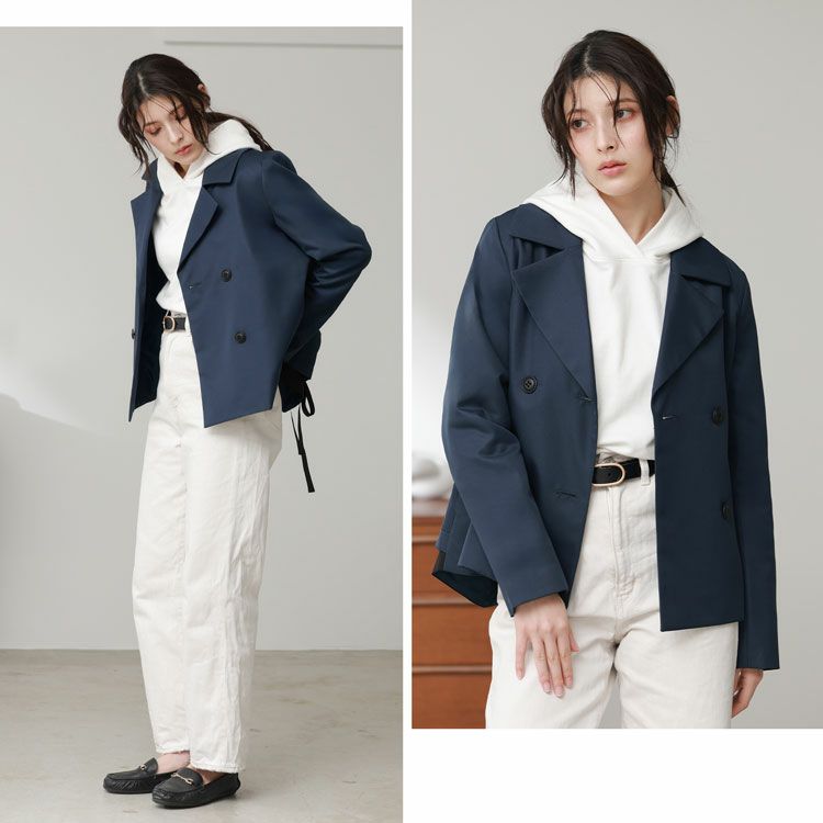 トレンチ ショート丈 バックフレア 春アウター ジャケット