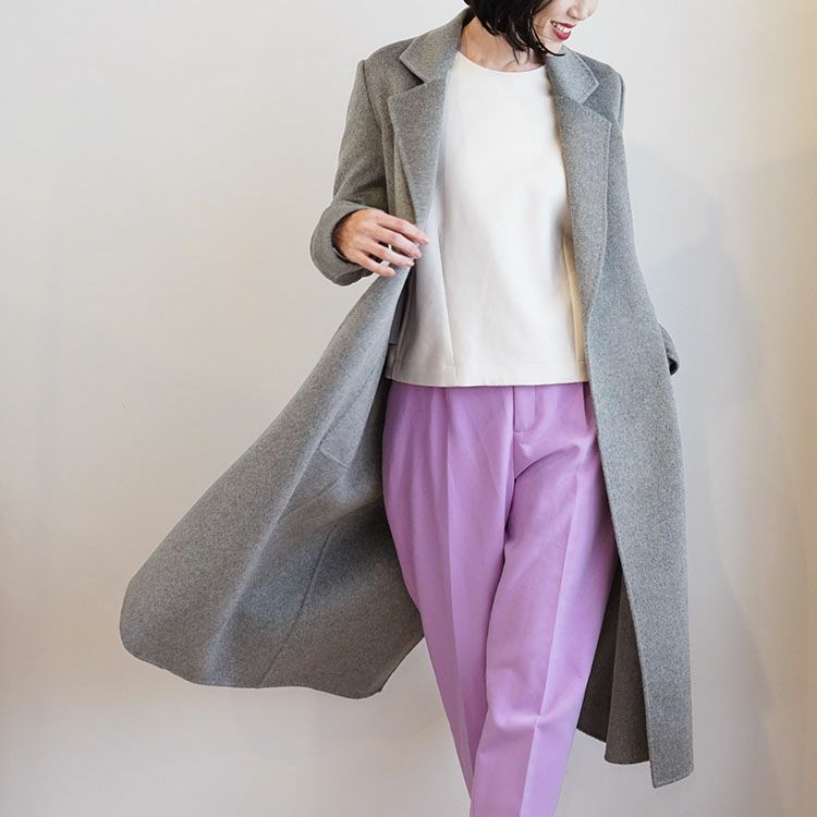 カシミヤ ガウン ロング コート 着丈115cm / カシミヤ100％ ダブル 