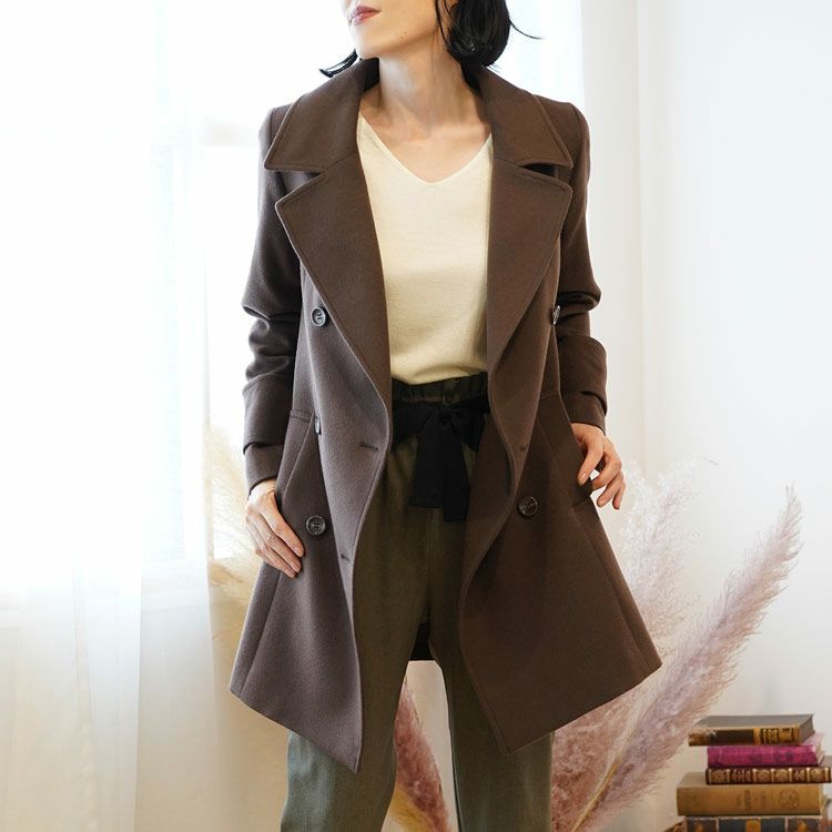 新品同様✨ 23区 ピーコート ウール カシミヤ アイボリー 薄