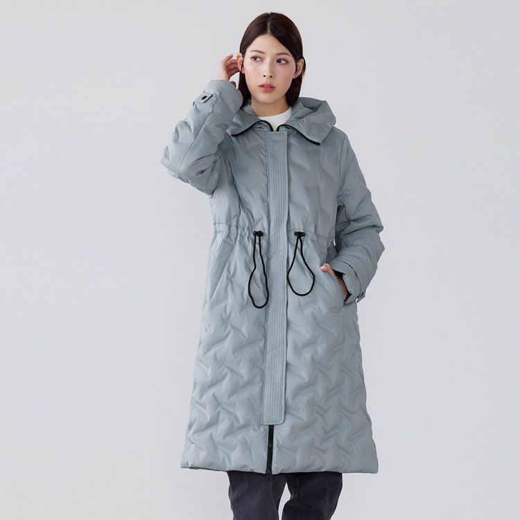 Filomoシームレスダウンコートロングテフロン加工