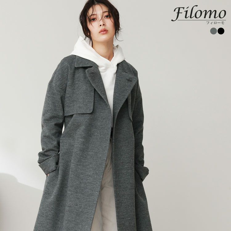 日本製ジャージニットビッグシルエットコート