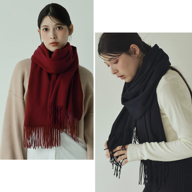 いままでにない絶妙なサイズ感で使いやすいカシミヤストール