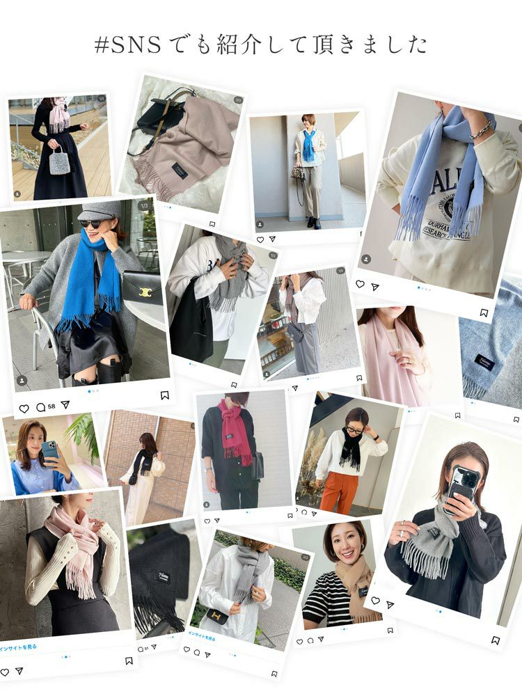 Filomoカシミヤ100％マフラーレディースキャメル