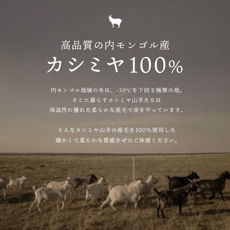 内モンゴル産カシミヤ100%マフラー