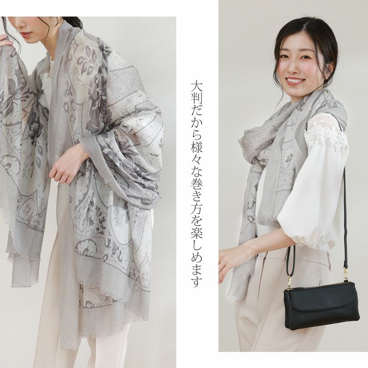 カシミヤ100%ストールガーゼ大人柔らか上質