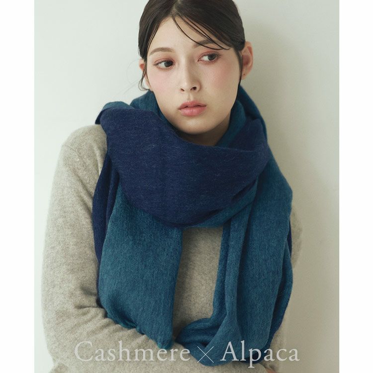 Filomo カシミヤ アルパカ 大判 ストール レディース バイカラー