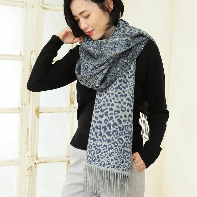 即完売モデル】Supreme レオパード マフラー ストール 100%ウール 楽天