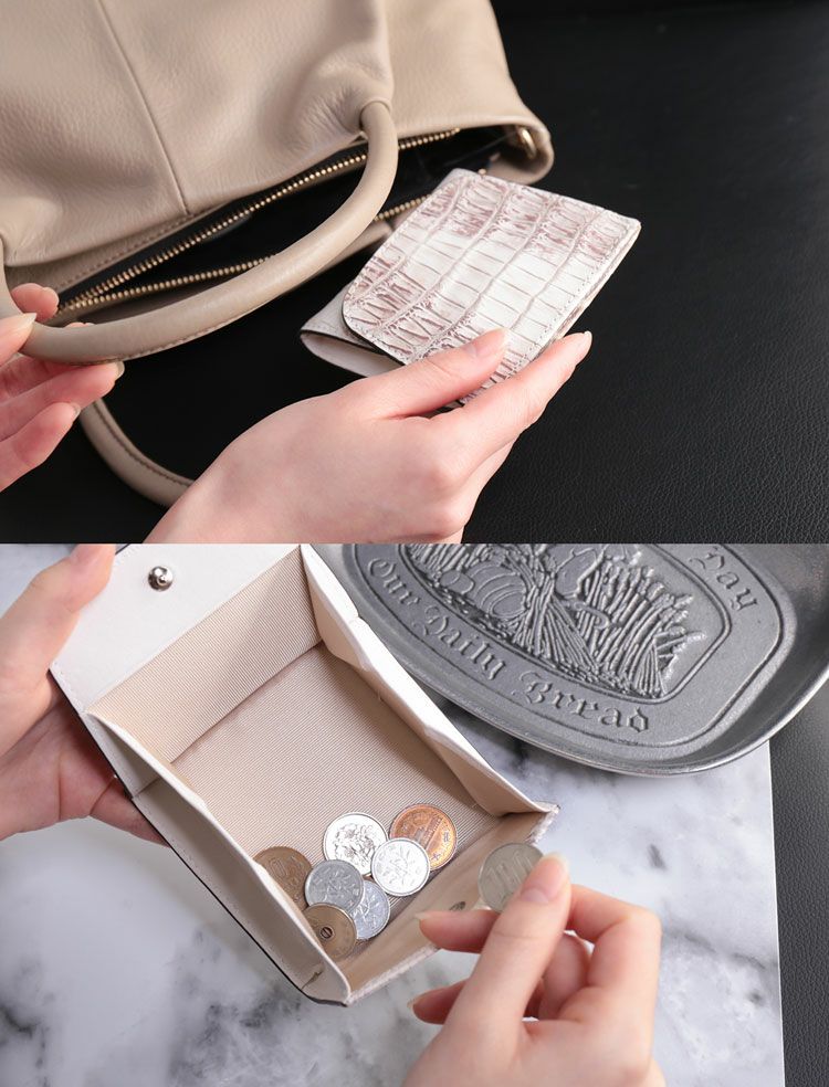 正規店仕入れの ヒマラヤ 4FA 小銭入れ(No.06001580) BOX型 クロコダイル 小物