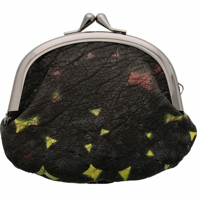 オーストリッチ がま口 財布 日本製 全20色 4FA【ネコポスで送料無料】