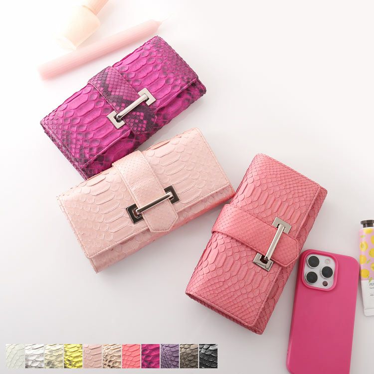 パイソン長財布ベルトデザイン/レディース(No.7191)