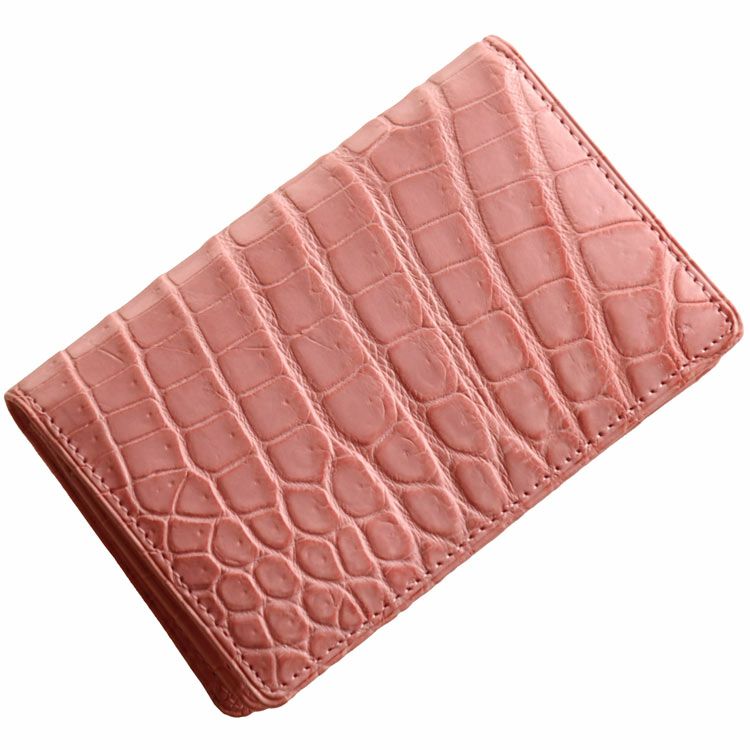 クロコダイル 名刺入れ カードケース マット 加工 一枚革 無双 日本製