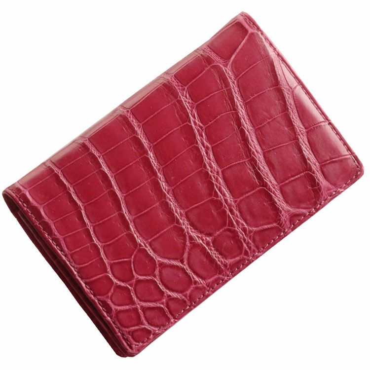 クロコダイル 名刺入れ カードケース マット 加工 一枚革 無双 日本製