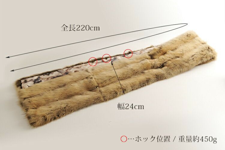 ロシアンセーブル グレー ストール 約160cm x 40cm 楽天市場】ロシアンセーブルマフラーの通販