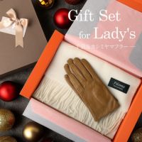 カシミヤストール&手袋クリスマスギフトセット女性向け