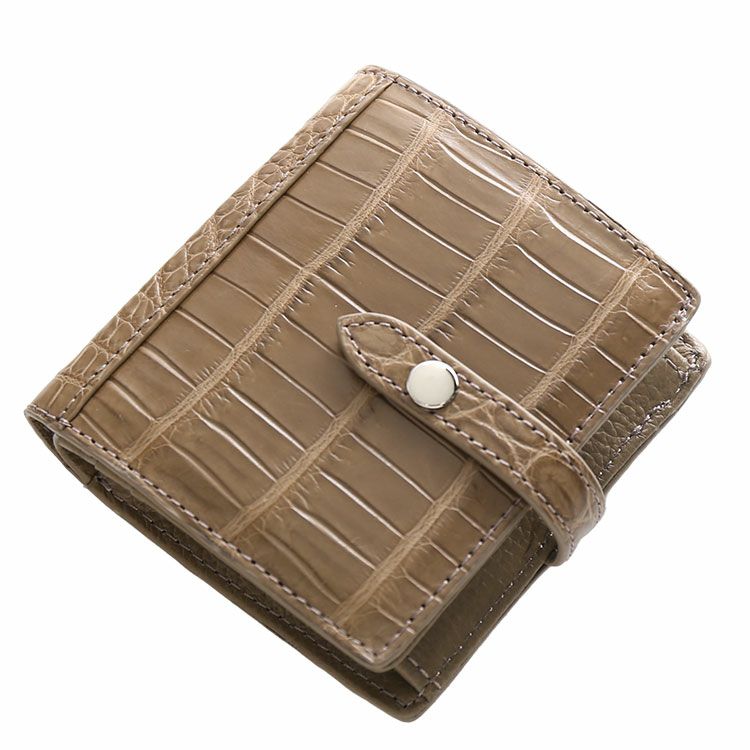 クロコダイル 二つ折り 財布