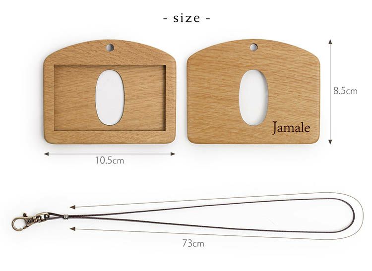 jamale天然木IDカードケース日本製窓付き