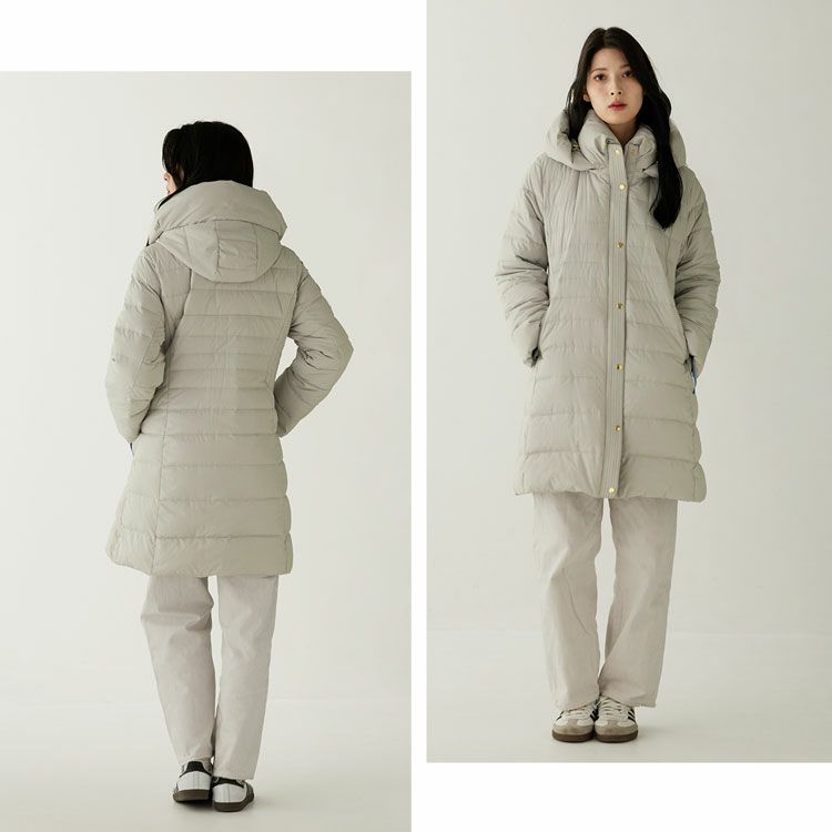 ライトダウンコートフード付きFilomo軽量