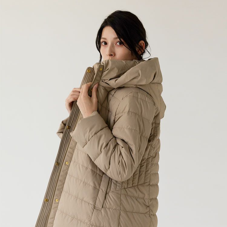 ライトダウンコートフード付きFilomo軽量