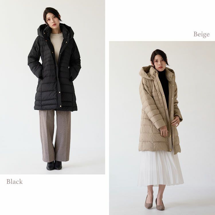 ライトダウンコートフード付きFilomo軽量