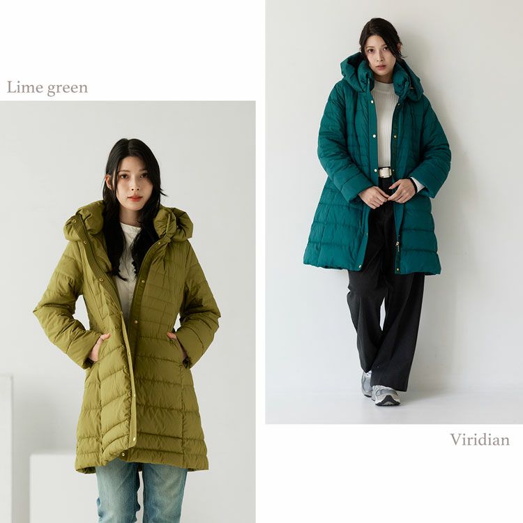 ライトダウンコートフード付きFilomo軽量