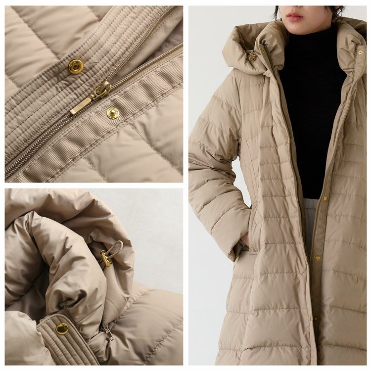 ライトダウンコートフード付きFilomo軽量