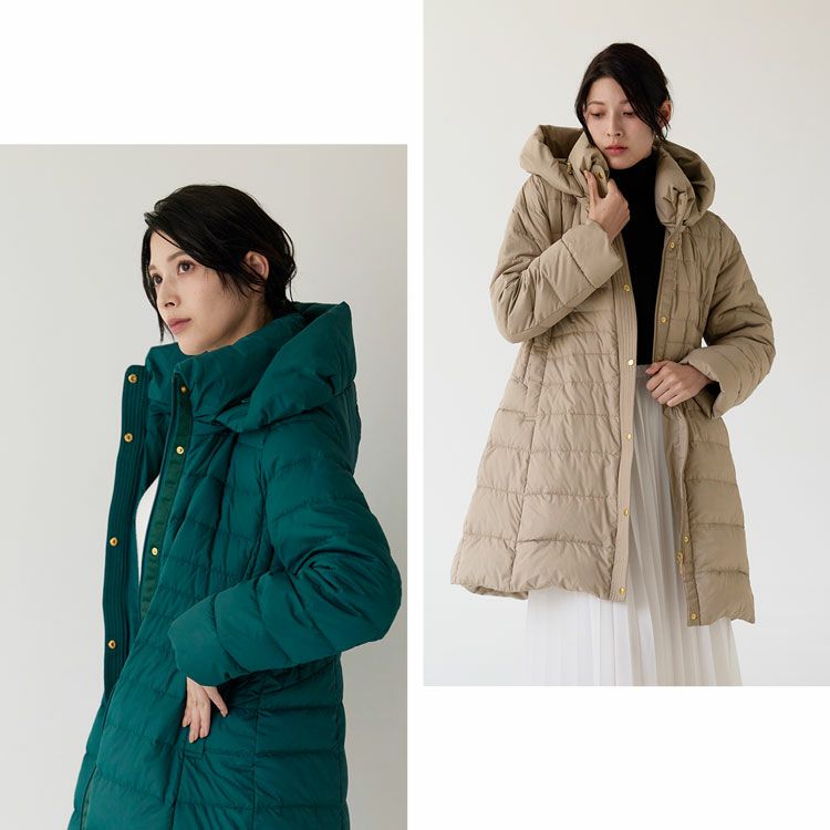 ライトダウンコートフード付きFilomo軽量