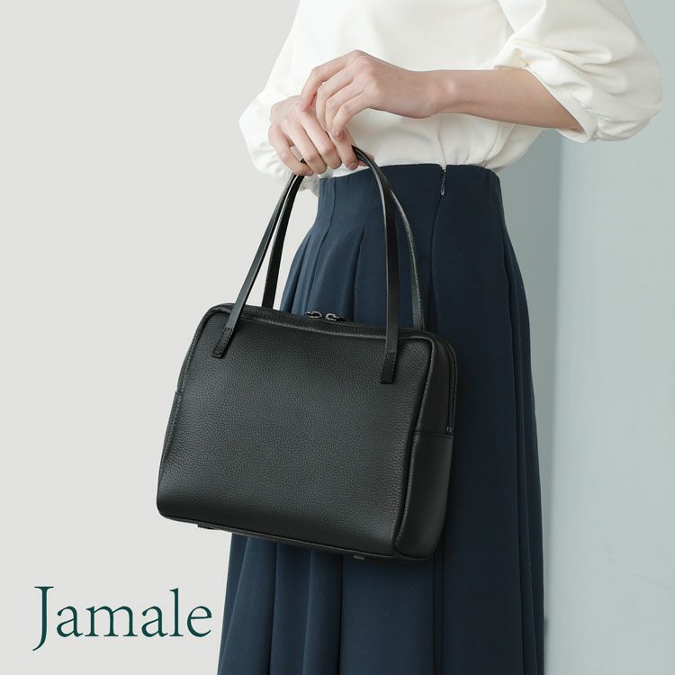 フォーマルバッグ レディース 本革 黒 レザー Jamale 日本製 4FB