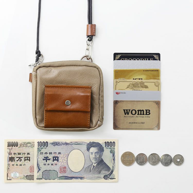 Jamale日本製牛革スマホポーチネックポーチメンズスライドパーツ飛び出すカード収納stairs【ネコポスで送料無料】ステアーズショルダー斜めがけ肩掛けブランド本革エコレザーポーチサコッシュジャマレブランド5FB(07000532-mens-1r)