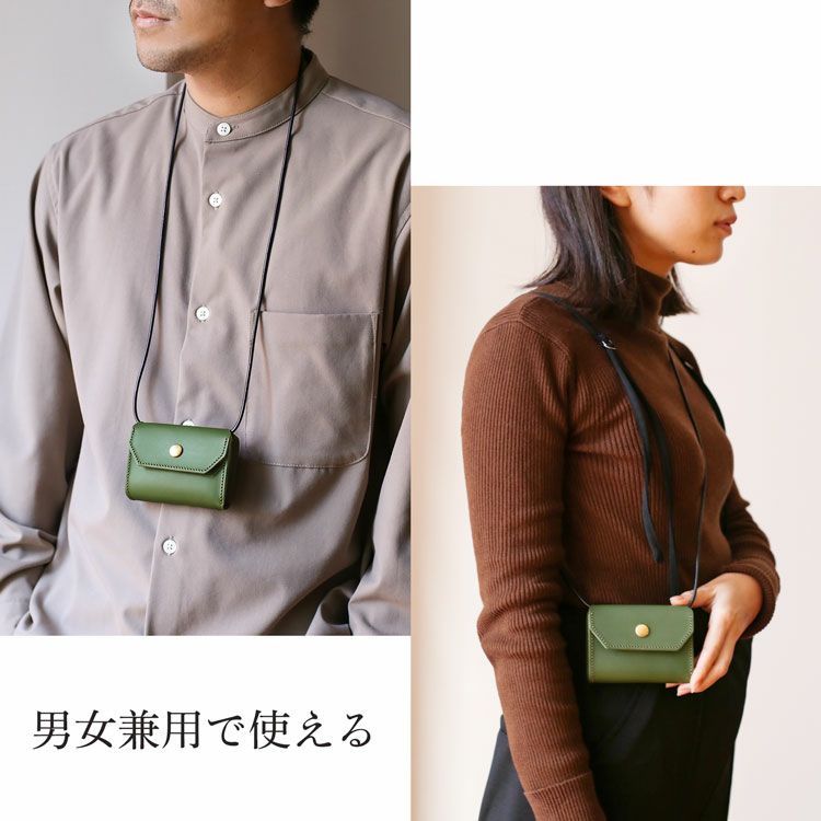 ネックウォレット牛革財布首掛け手ぶらシンプル軽いJamale(No.07000540-mens-1)