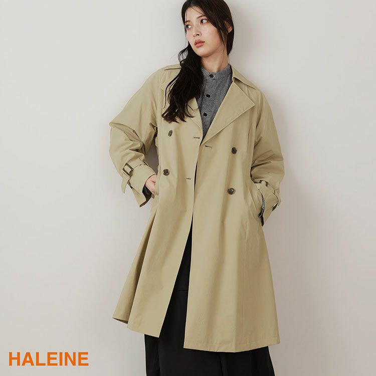 HALEINEトレンチコートレディースベージュロング丈