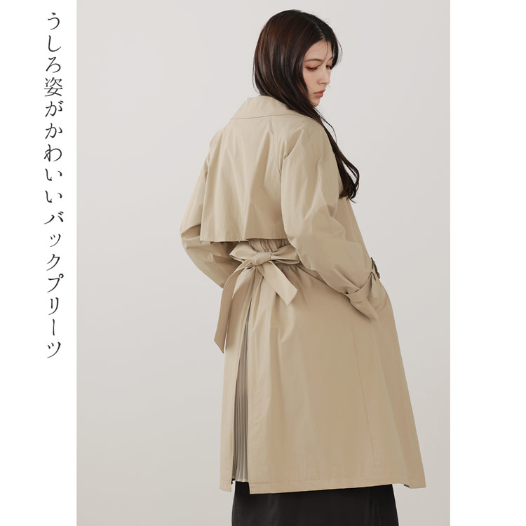 HALEINEトレンチコートレディースベージュロング丈