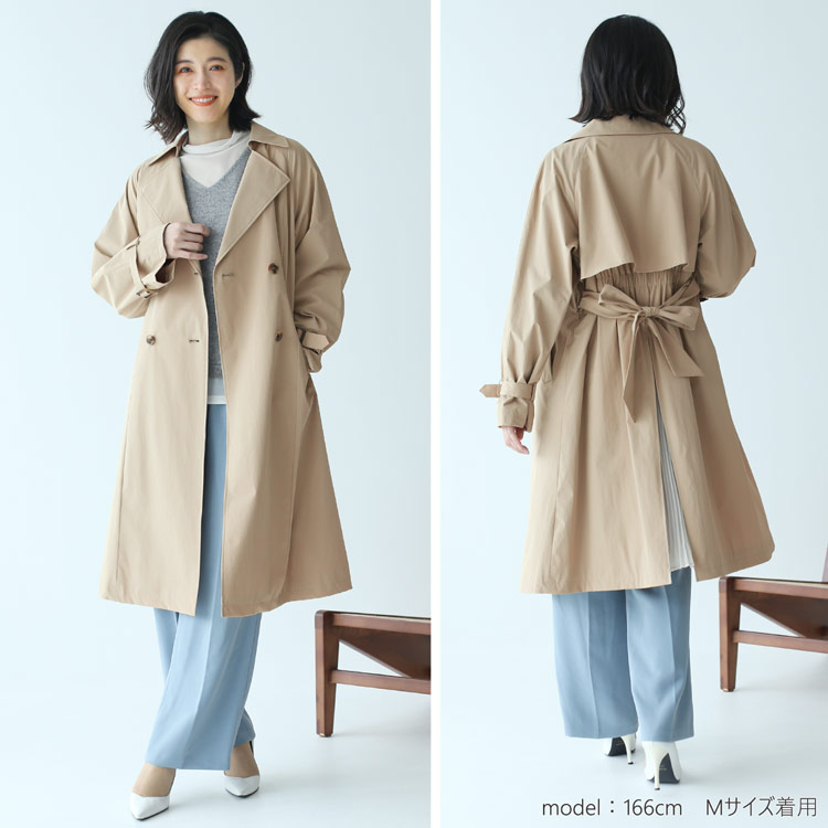 HALEINEトレンチコートレディースベージュ通勤オフィス
