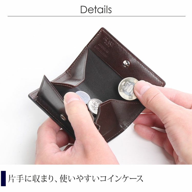 PRAIRIEプレリーコードバン日本製小銭入れボックス型レディースカードケースナチュラルコードバンPRAIRIEGINZA
